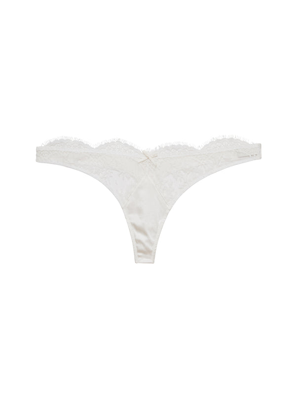 Ivory - Frankie Lace Thong | Fleur du Mal