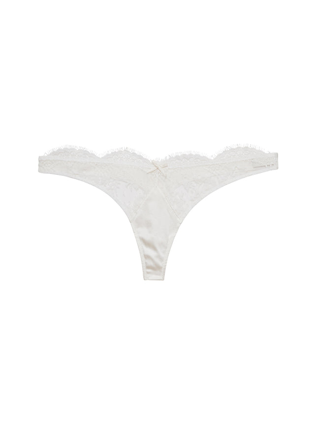 Ivory - Frankie Lace Thong | Fleur du Mal