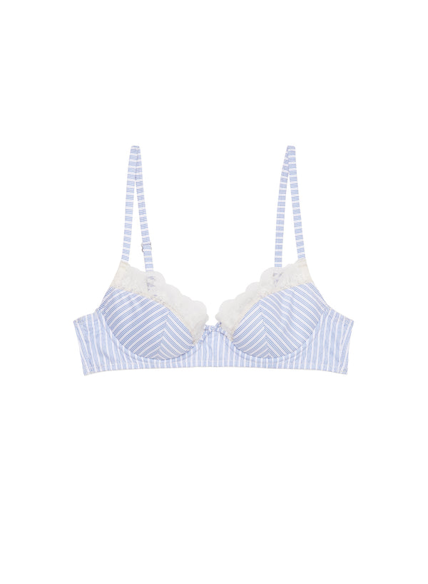 East hampton stripe - Hampton Poplin Half Lined Bra | Fleur du Mal
