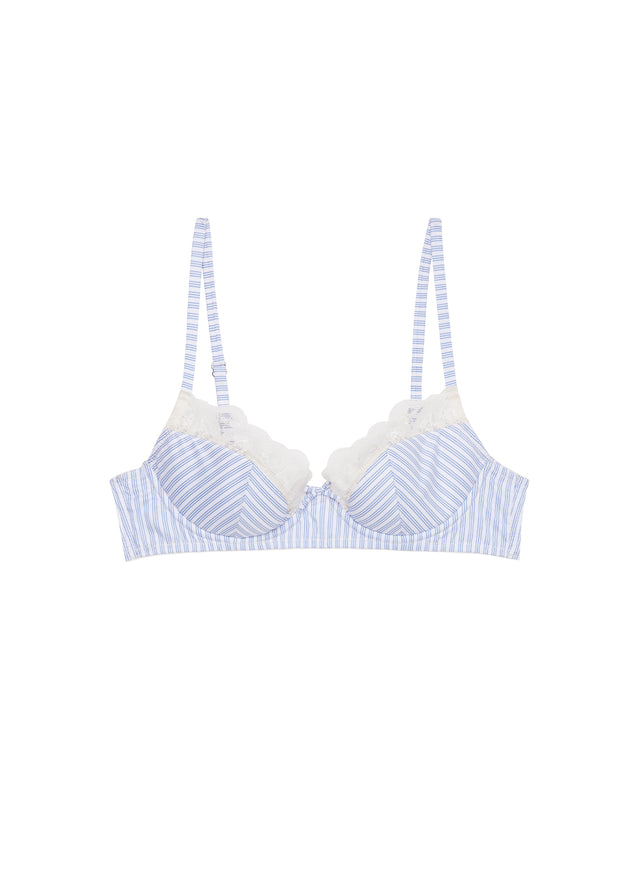 East hampton stripe - Hampton Poplin Half Lined Bra | Fleur du Mal