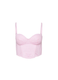 Hampton Poplin Cropped Bustier-Fleur du Mal