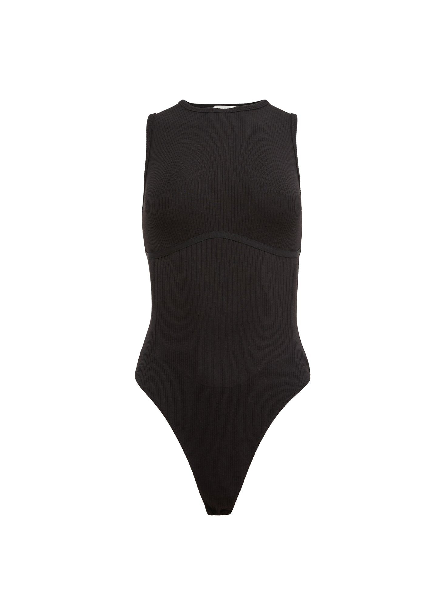 bodysuit in black-flat