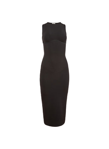 Black - Hourglass Rib Midi Dress | Fleur du Mal