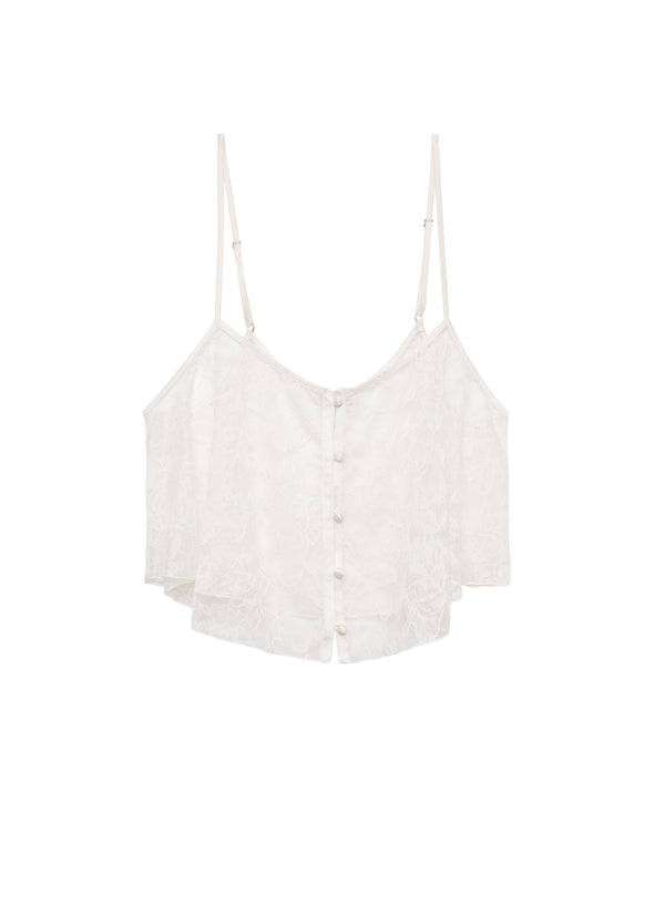 Ivory - Jasmine Lace Flutter Cami | Fleur du Mal
