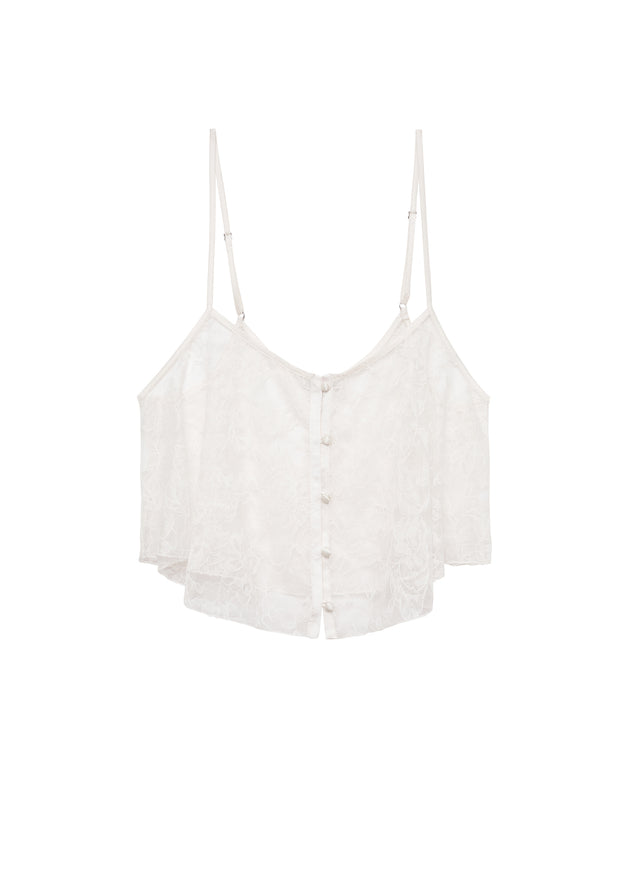 Ivory - Jasmine Lace Flutter Cami | Fleur du Mal
