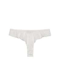 Jasmine Lace Flutter Panty in ivory-flat- Fleur du Mal