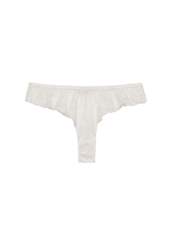 Ivory - Jasmine Lace Flutter Panty | Fleur du Mal