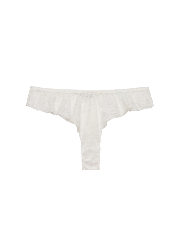 Ivory - Jasmine Lace Flutter Panty | Fleur du Mal