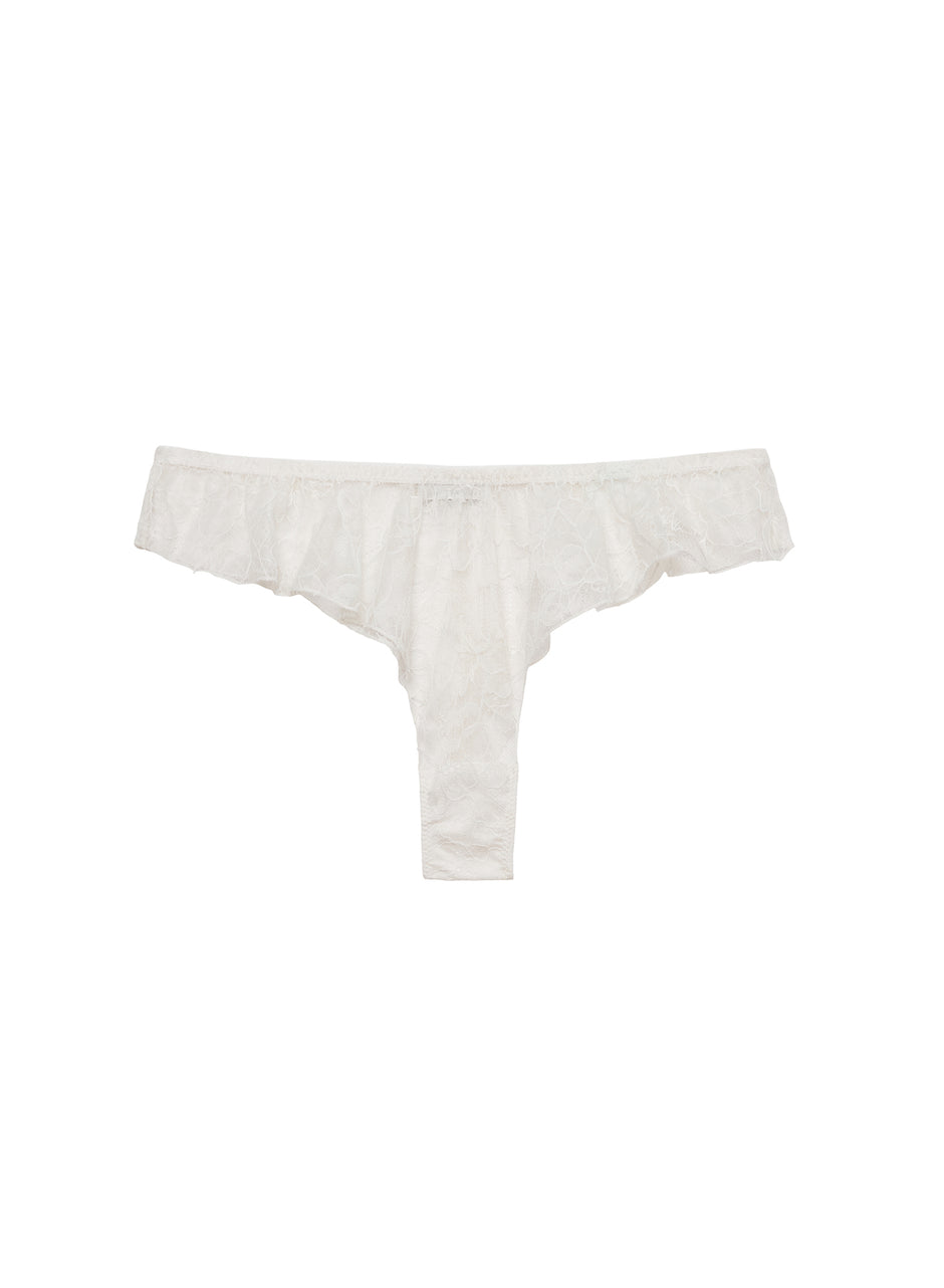 Ivory - Jasmine Lace Flutter Panty | Fleur du Mal