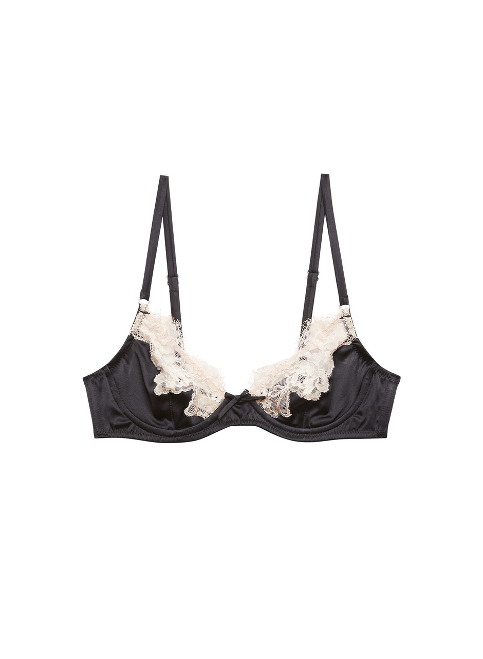 Black Juliet Lace Demi Bra | Fleur du Mal
