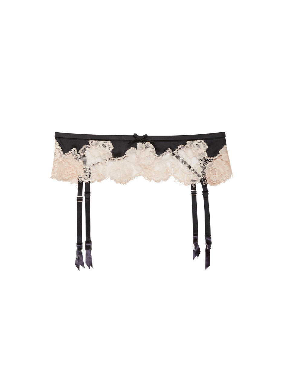 Black Juliet Lace Garter Belt | Fleur du Mal