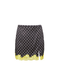 Juliet Lace Silk Skirt-Dots- Fleur du Mal