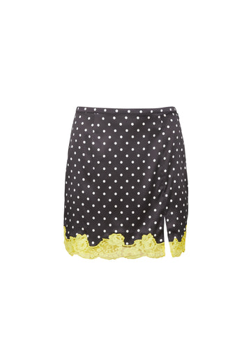 Small dot black - Juliet Lace Slip Skirt | Fleur du Mal