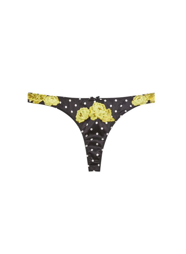 Small dot black - Juliet Lace Thong | Fleur du Mal