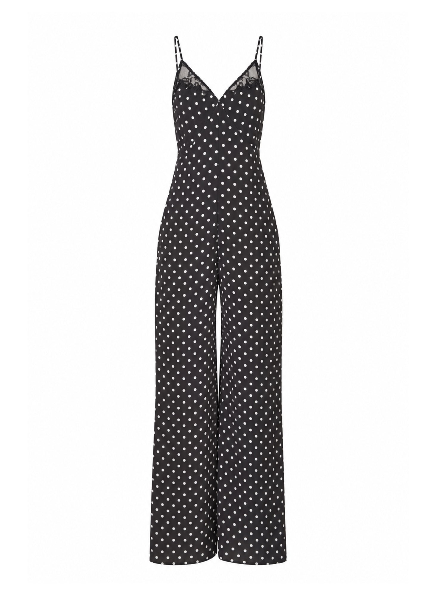 Juliet Lace Jumpsuit-black & white- Fleur du Mal