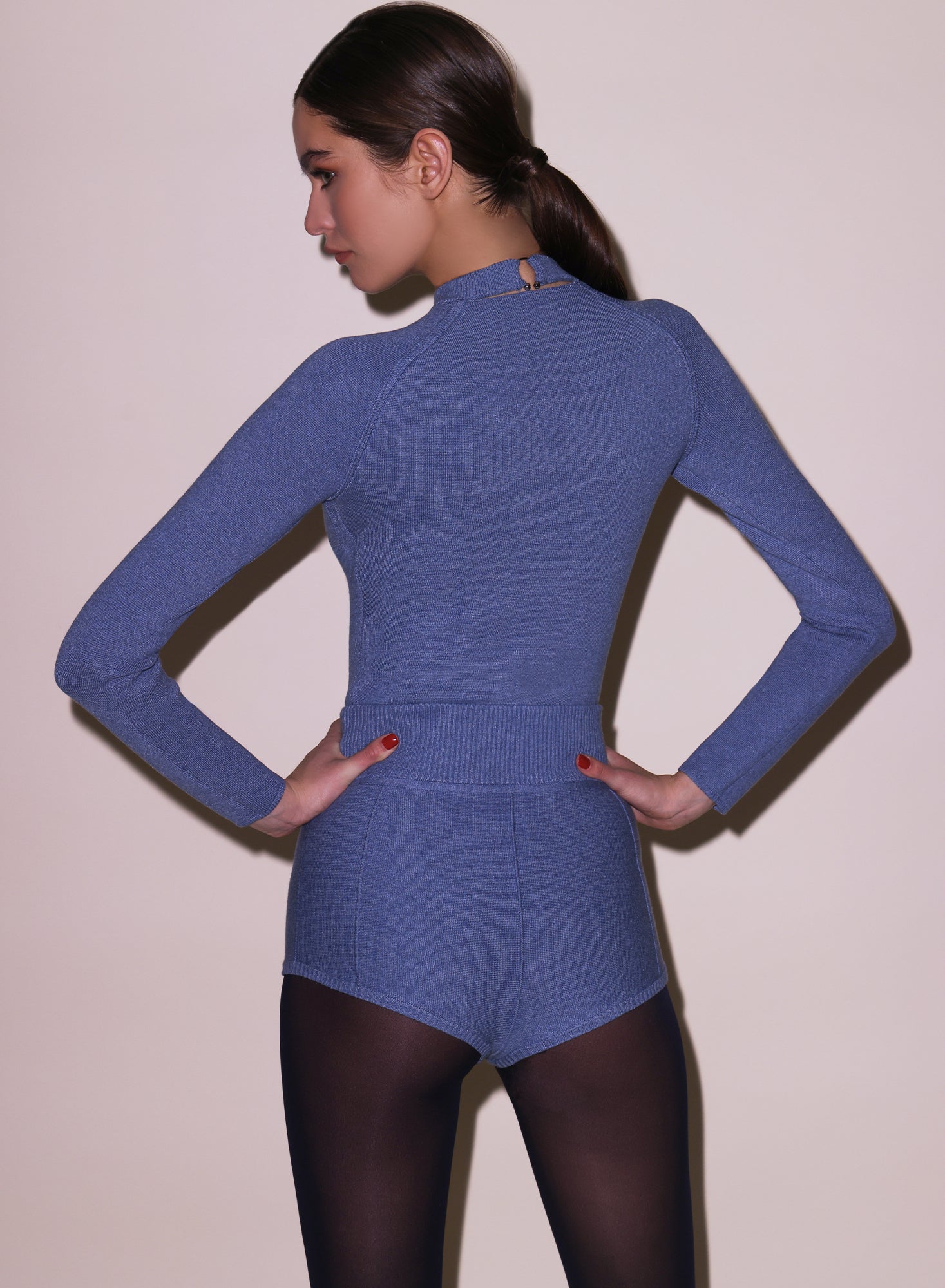 Knit Underbust Long Sleeve Top