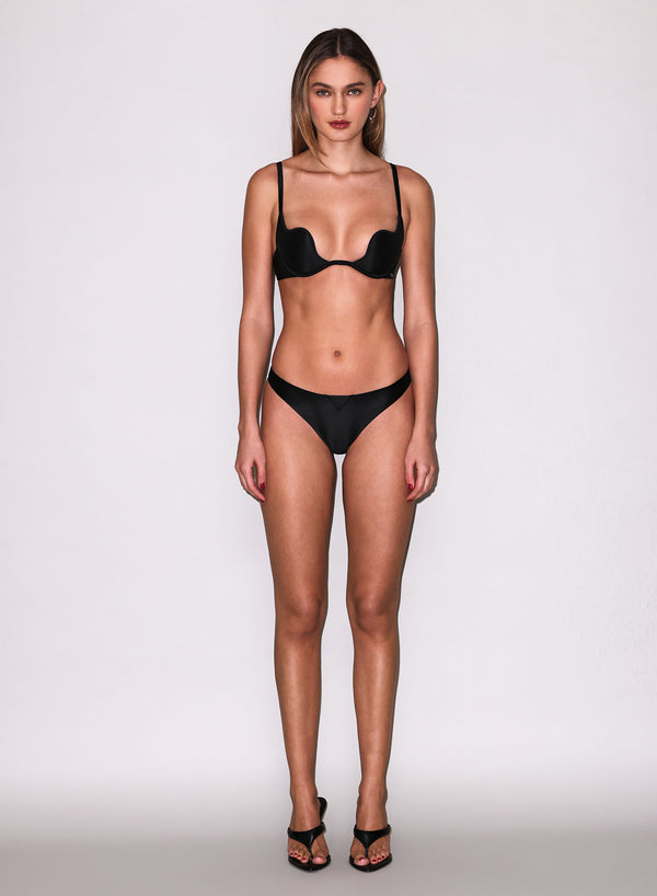 Black - Le Gloss Seduce U-Plunge Bra | Fleur du Mal