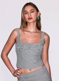 Poplin corset top