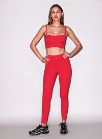 Sculpt Legging- red- fleur du mal-flat