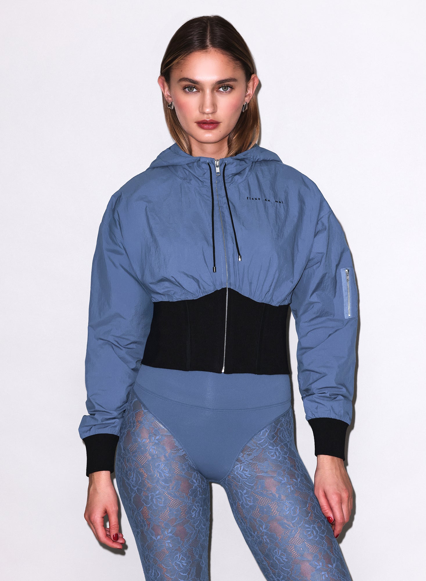 Warm Up Jacket- blue-fleur du mal-flat