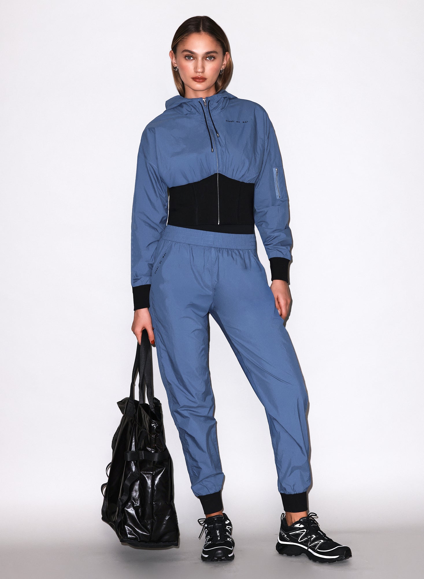 Blue Warm Up Jogger-- Fleur du Mal-flat