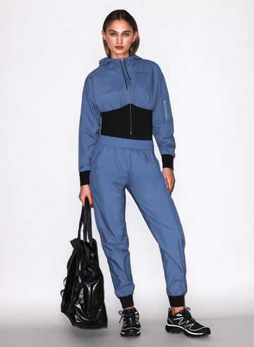 Blue Warm Up Jogger-- Fleur du Mal-flat