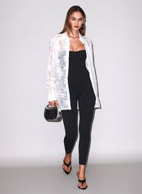 Sculpt Catsuit in black- Fleur du Mal