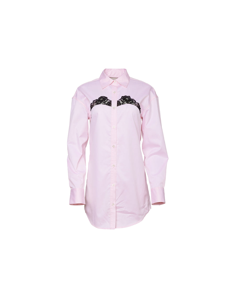 Baby pink - Poplin Shirt Dress | Fleur du Mal