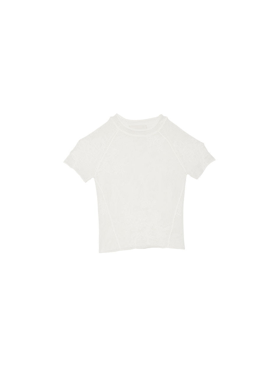 Ivory - Lace Pointelle Tee | Fleur du Mal