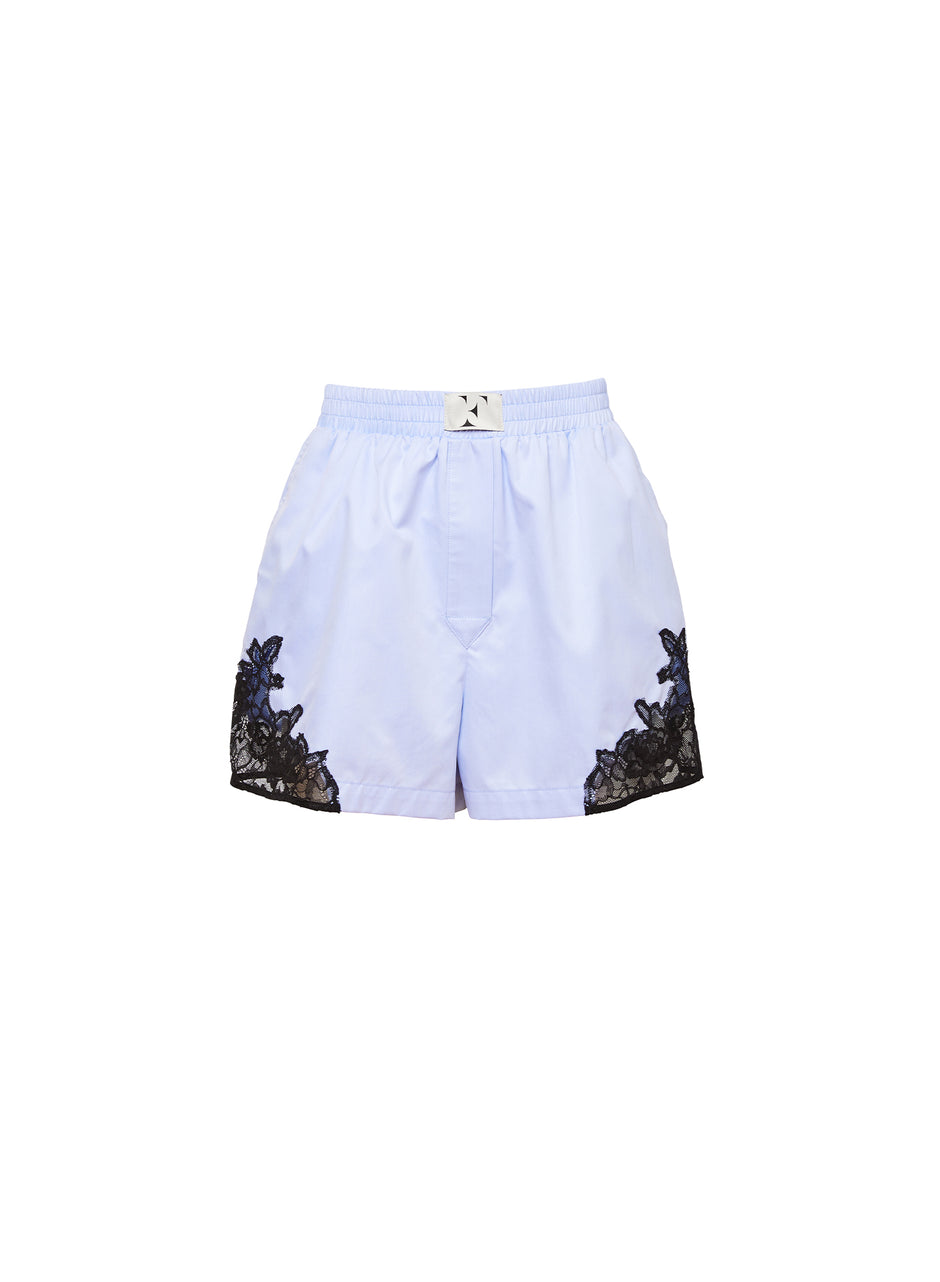 Ice blue - Poplin Boxer Short | Fleur du Mal