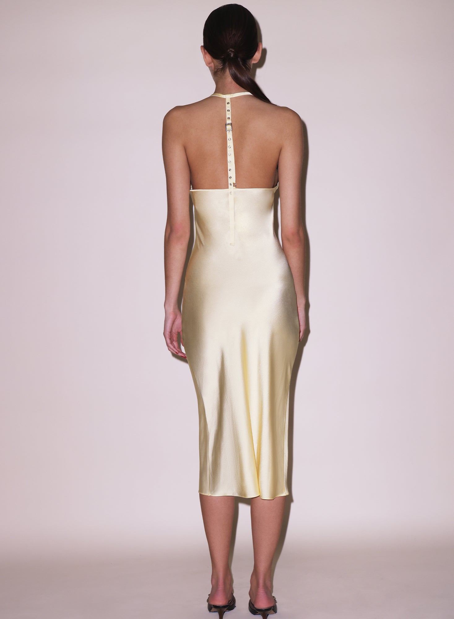 Fleur Du Mal Buckle T-strap Dress - Buttercream Fleur Du Mal Buckle T-strap Dress - Buttercream