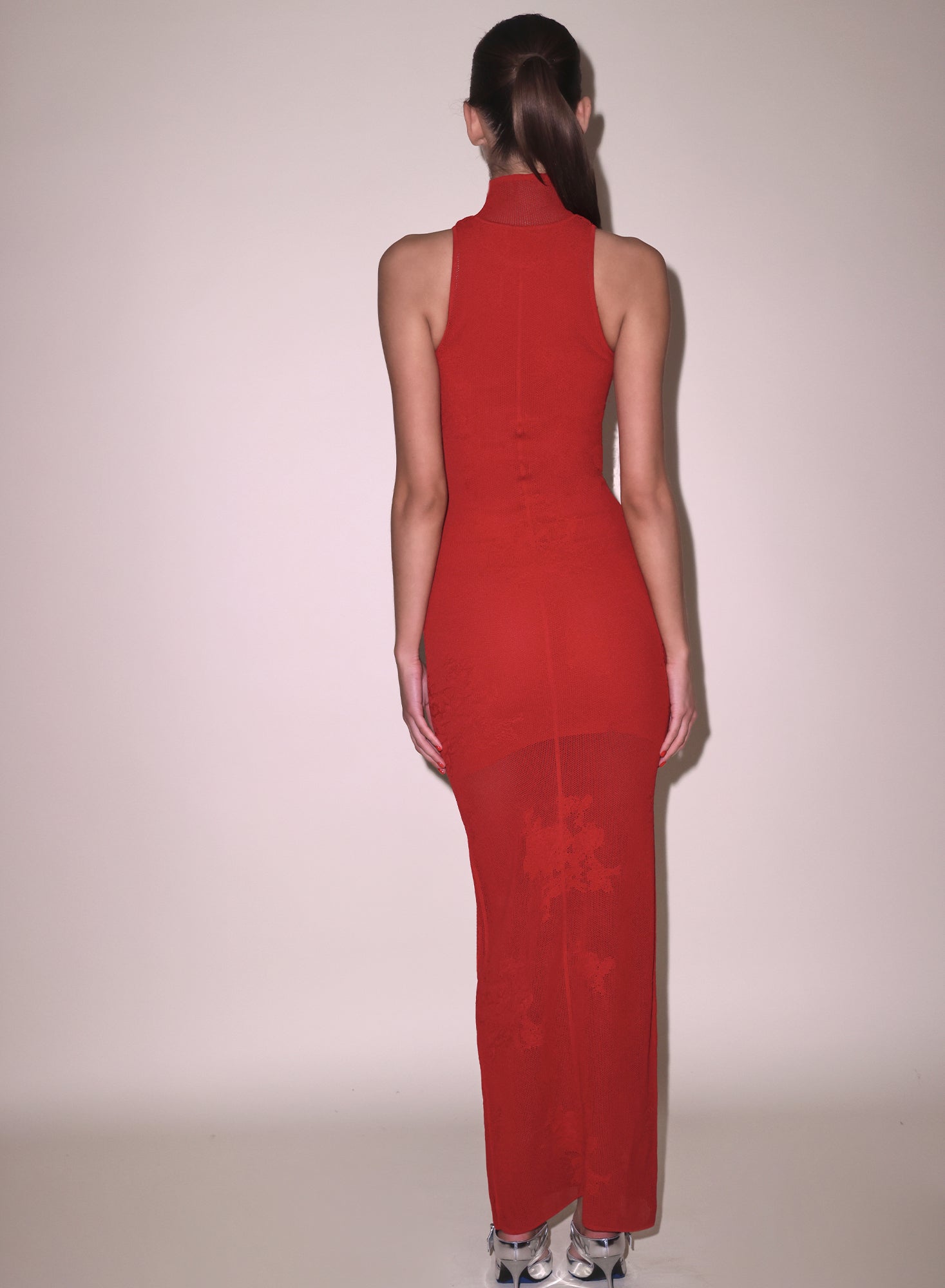 Lace Racer Dress Back View