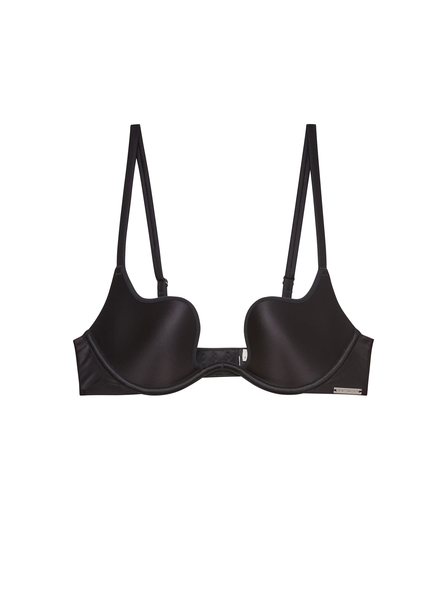 Le Gloss Seduce U-Plunge Bra-black-flat-fleur du mal-flat
