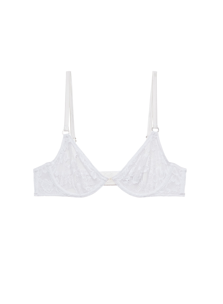 Ivory - Le Stretch Lace Demi Bra | Fleur du Mal