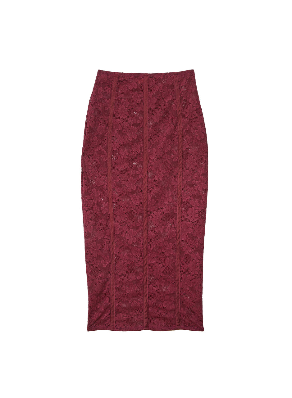 Auburn - Le Stretch Lace Pencil Skirt | Fleur du Mal