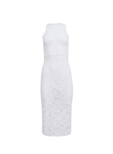 Ivory - Le Stretch Lace Racer Tank Dress | Fleur du Mal