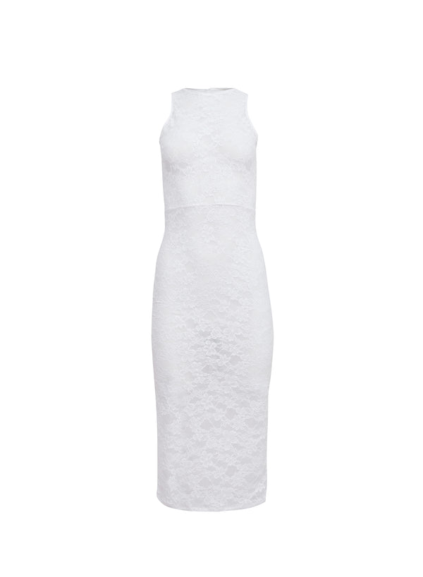 Ivory - Le Stretch Lace Racer Tank Dress | Fleur du Mal