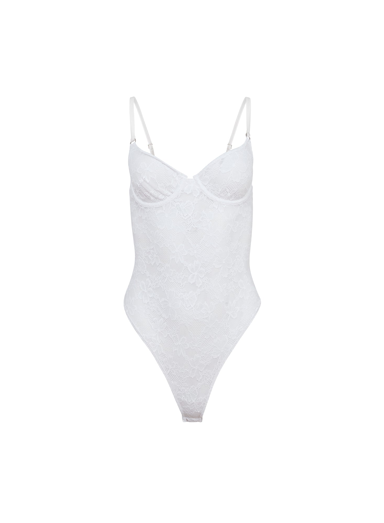 Le Stretch Lace Bodysuit-ivory-FDM