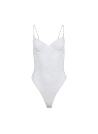 Le Stretch Lace Bodysuit-ivory-FDM