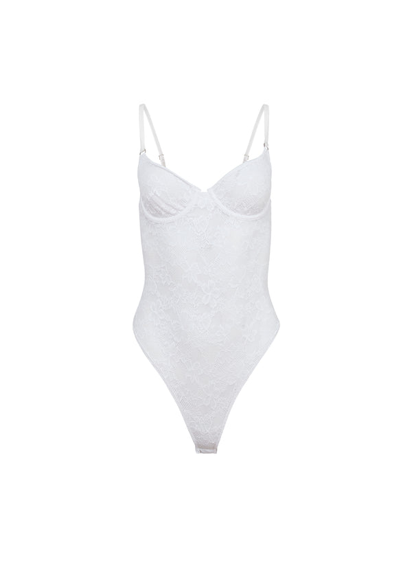 Ivory - Le Stretch Lace Bodysuit | Fleur du Mal