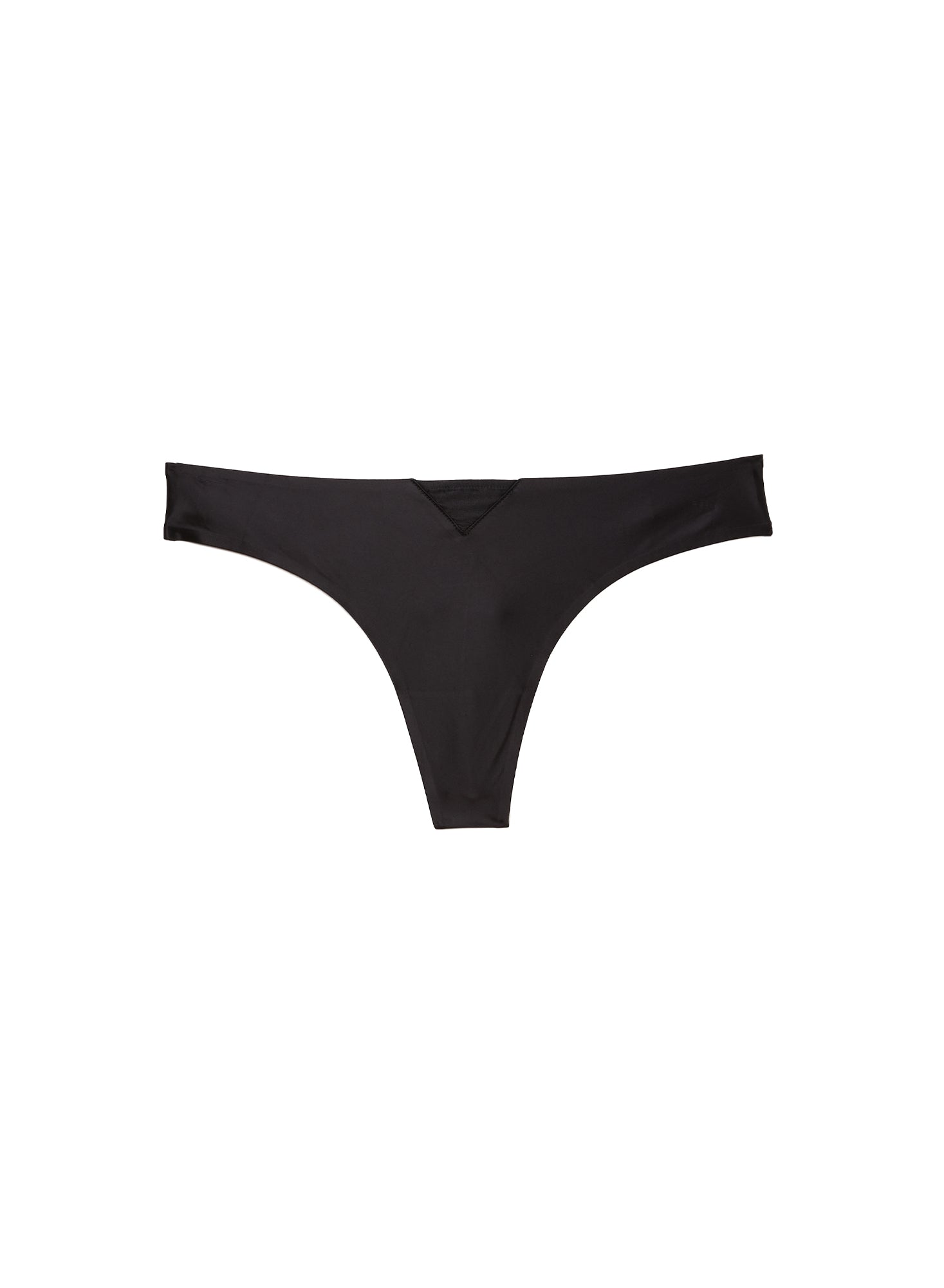 Le Gloss Thong in Black - flat-Fleur du Mal