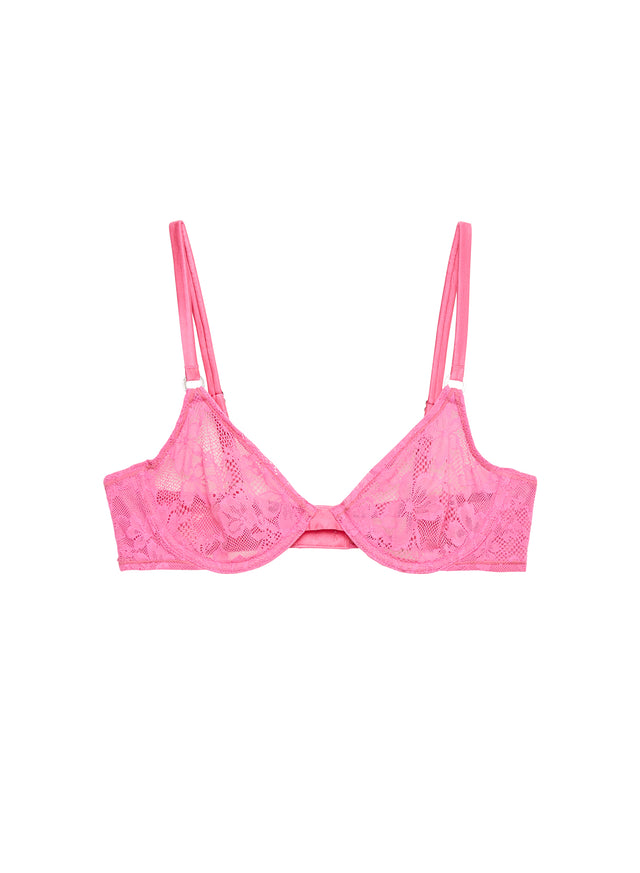 Floral pink - Le Stretch Lace Demi Bra | Fleur du Mal
