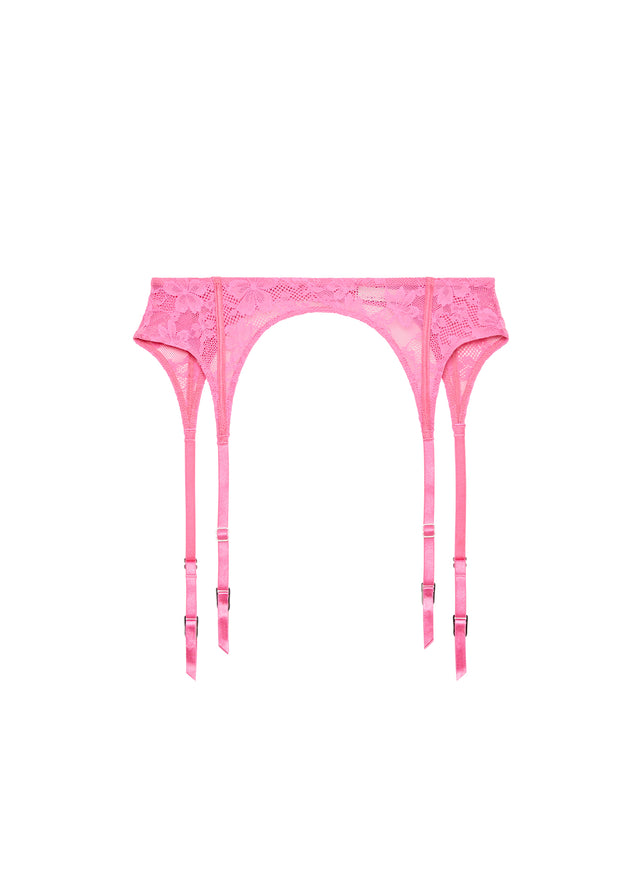 Floral pink - Le Stretch Lace Garter Belt | Fleur du Mal