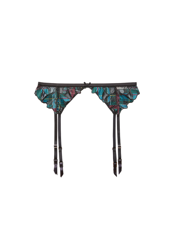 Lily Embroidery Garter Belt | Fleur du Mal Lily Embroidery Garter Belt | Fleur du Mal