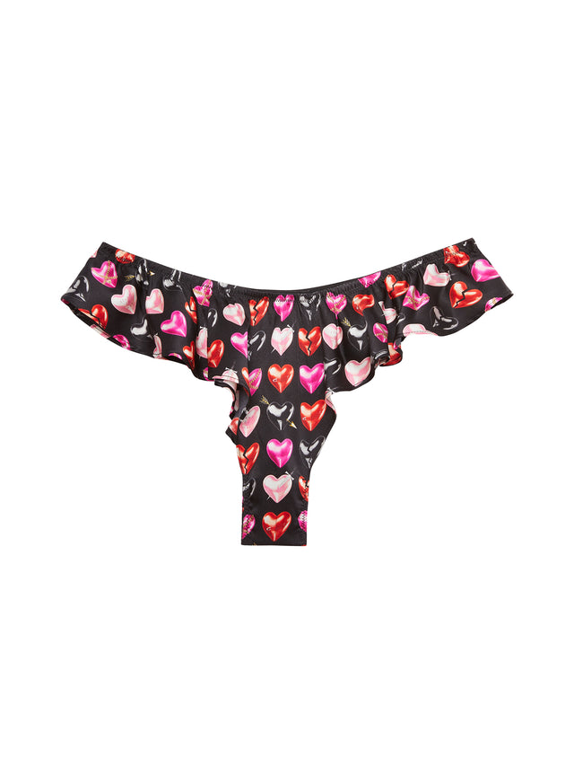 Black heartbreaker print - Luxe Flutter Panty | Fleur du Mal