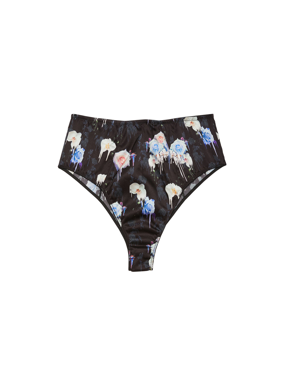 4 Pieces Women Artsy Floral High Waist Underwear