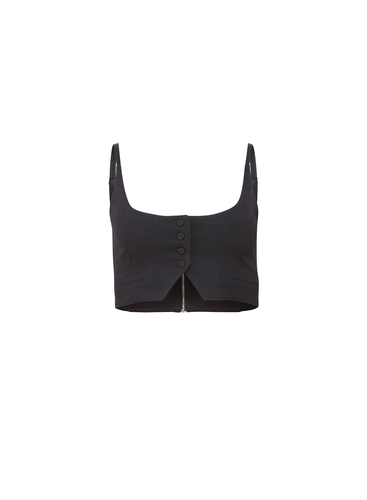 Maxwell Cropped Vest in black