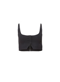 Maxwell Cropped Vest in black