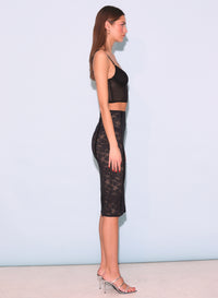 Le Stretch Lace Pencil Skirt