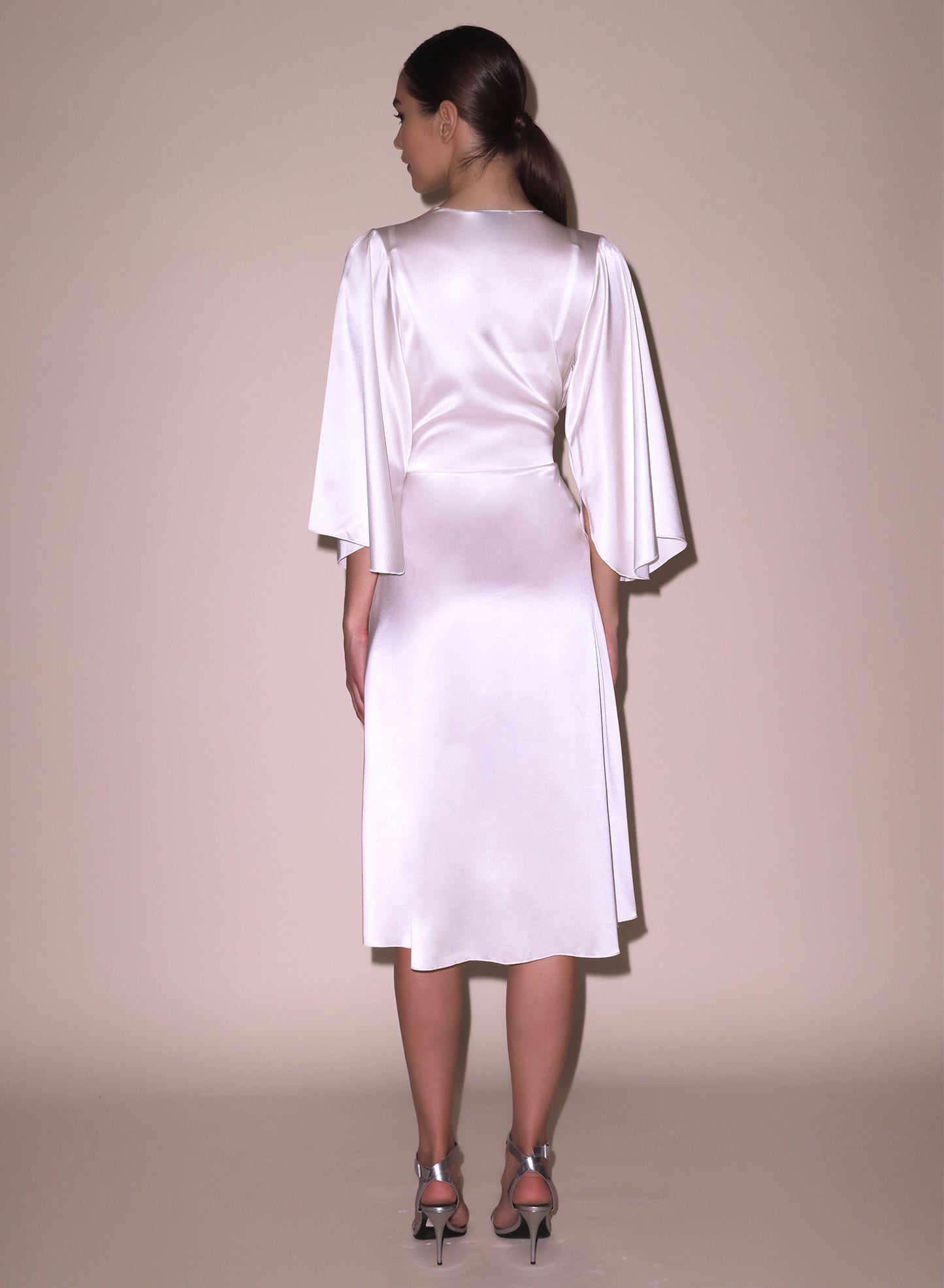 Fleur du Mal Beaded Lace Angel Sleeve Robe